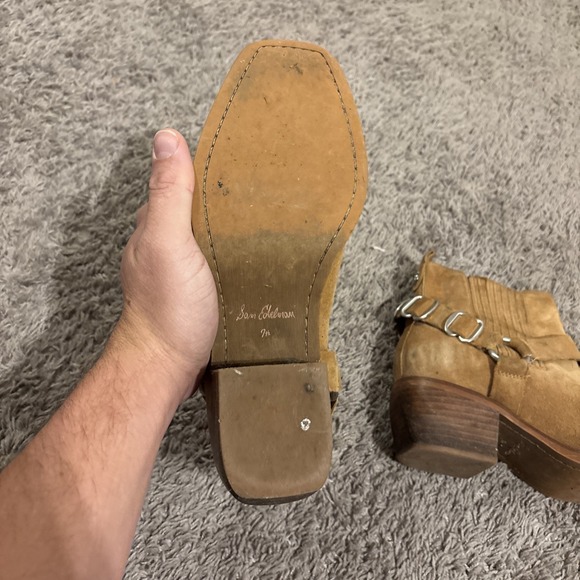 Sam Edelman Bellamie Ankle Boot Camel Women's Size 7.5M - Picture 6 of 7